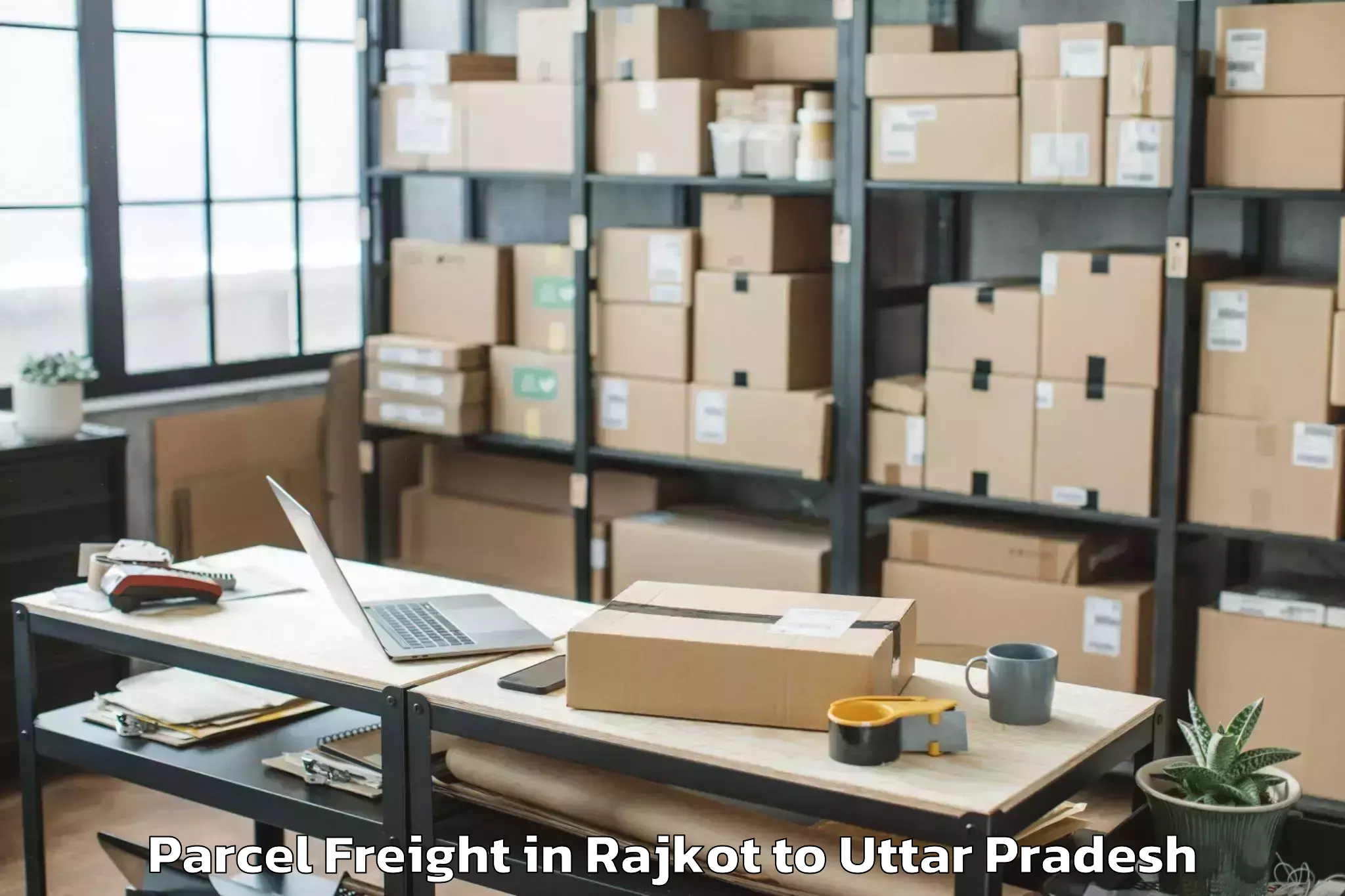 Trusted Rajkot to Shahjahanpur Parcel Freight